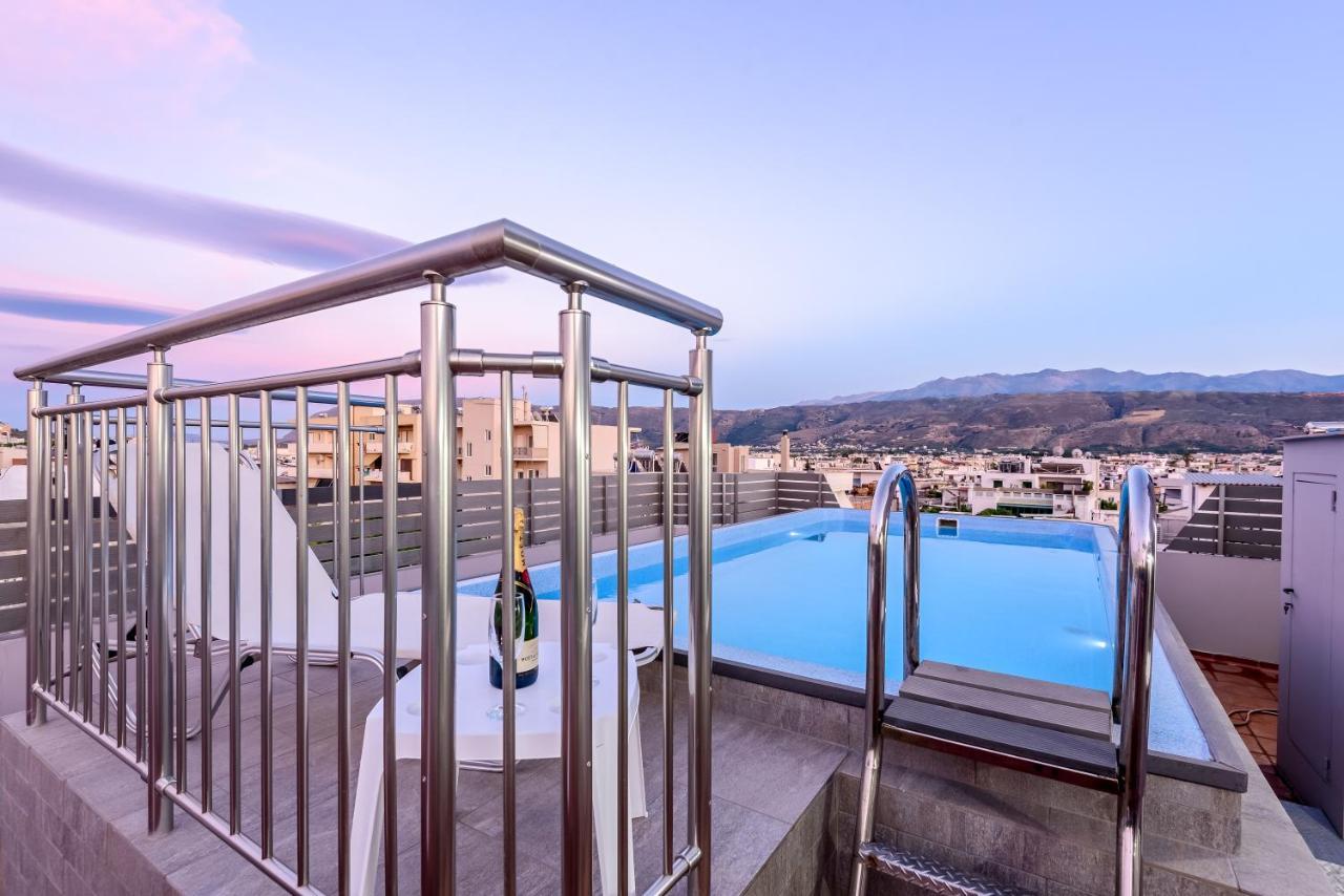 Luxury Villa In City Center With Rooftop Swimming Pool Chania  Ngoại thất bức ảnh