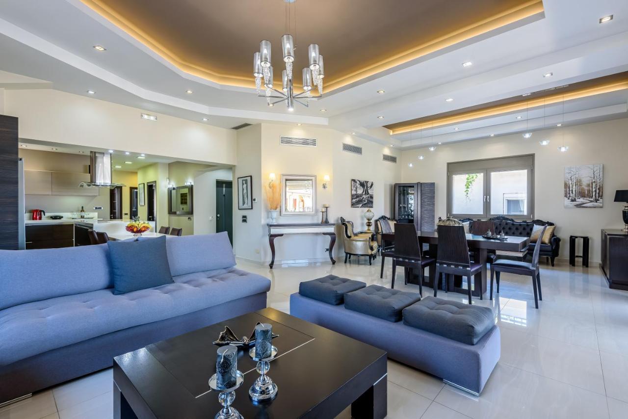 Luxury Villa In City Center With Rooftop Swimming Pool Chania  Ngoại thất bức ảnh